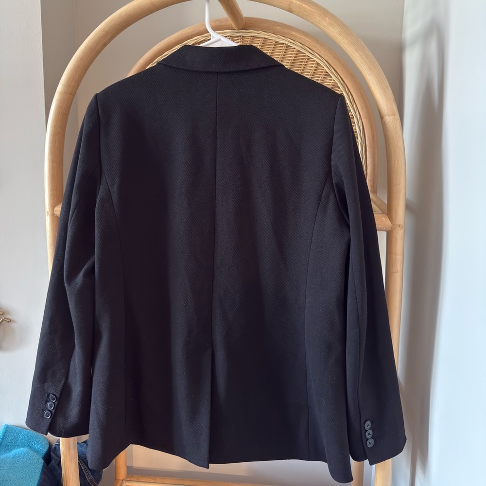 LOFT Black Tailored Single-Button Blazer - image 3